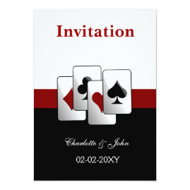 Play Cards Vegas Wedding Invitations 